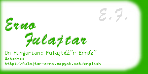 erno fulajtar business card